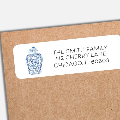 Minimalist Return Address Labels PRINTED White Matte Address Etsy