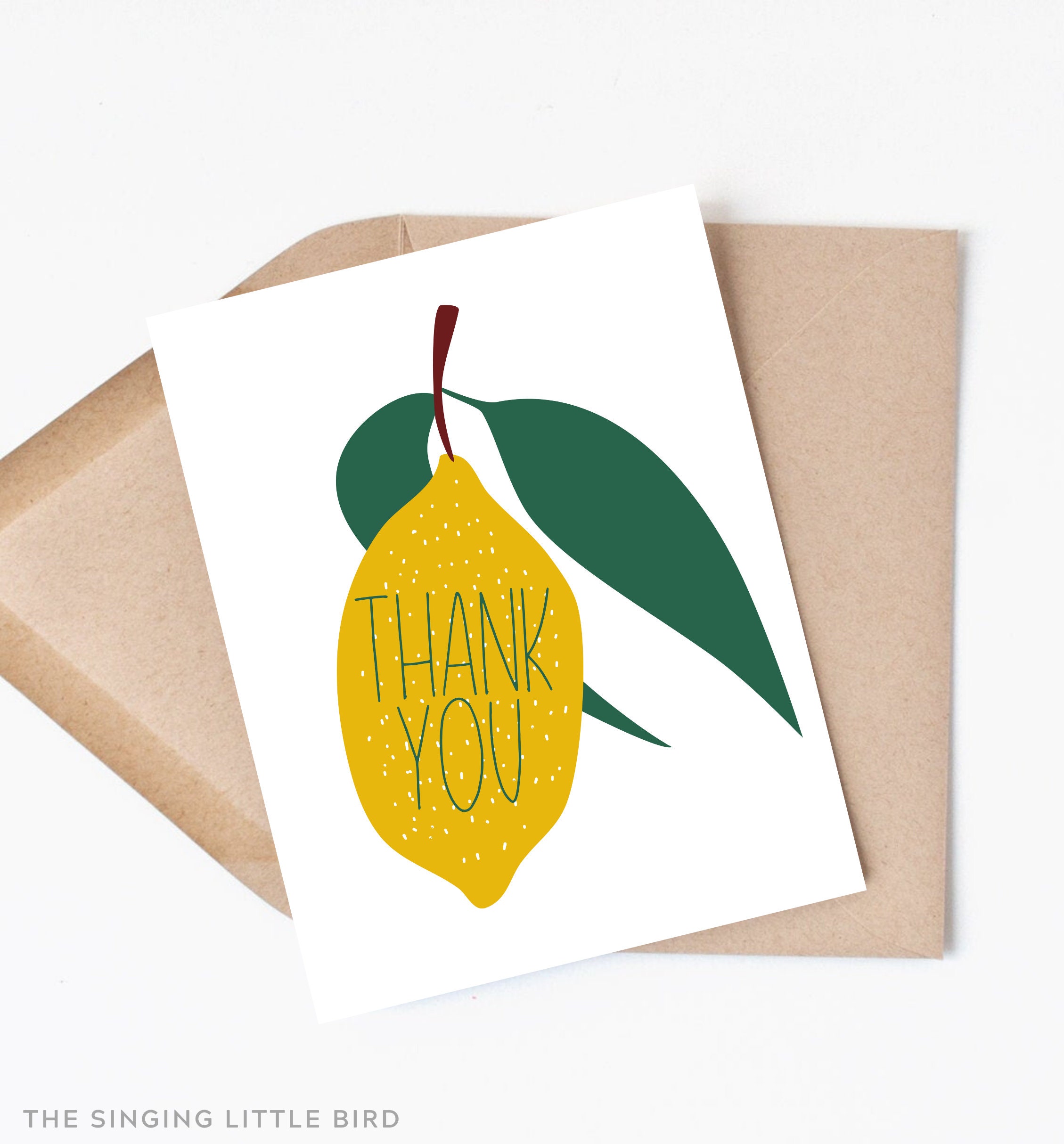 Lemon Thank You Cards / Simple Lemon Thank You / Thank you | Etsy