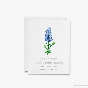 Texas Bluebonnet Moving Announcement Card | Personalized New Home image 1