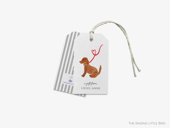 Watercolor Puppy Gift Tags | Dog Lover Birthday Favor