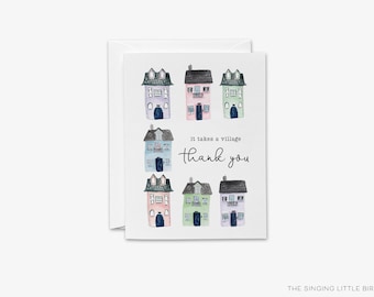 It Takes a Village bedankkaart | Leraar, oppas