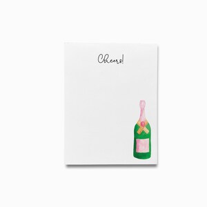 Champagne Bottle Notepad | Notepad Set | To Do List | Bubbly Lover Notepad | Party Gift | Bar Cart Congratulations Gift | Hostess Gift