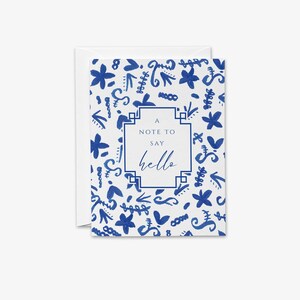 Chinoiserie Hello gevouwen kaarten | Handgeschilderde notitiekaarten | Bedankt | Gastvrouwcadeau | Gemberpotje | Cadeau voor haar