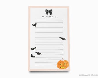 Spooky Halloween Notepad | Bats Jack-O-Lantern Ghost Notepad Set | Fall To Do List | Preppy Notepads | Halloween Lover Notes Gift | Autumn