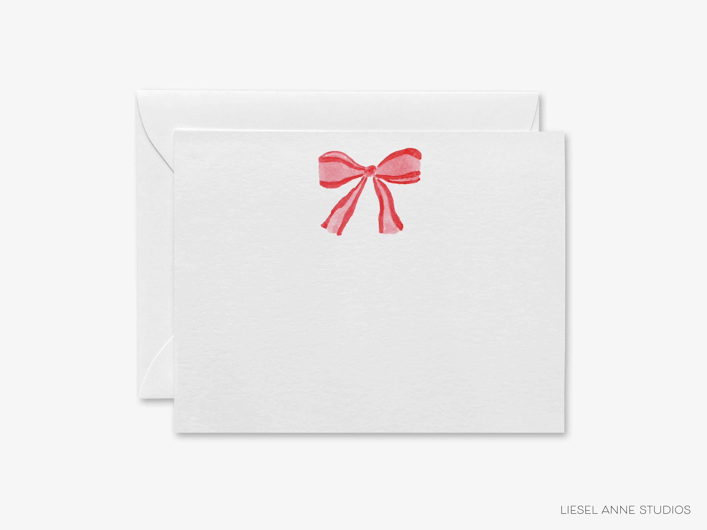 Red Bow Personalized Notecards | Family Thank You Notes | Bow ...