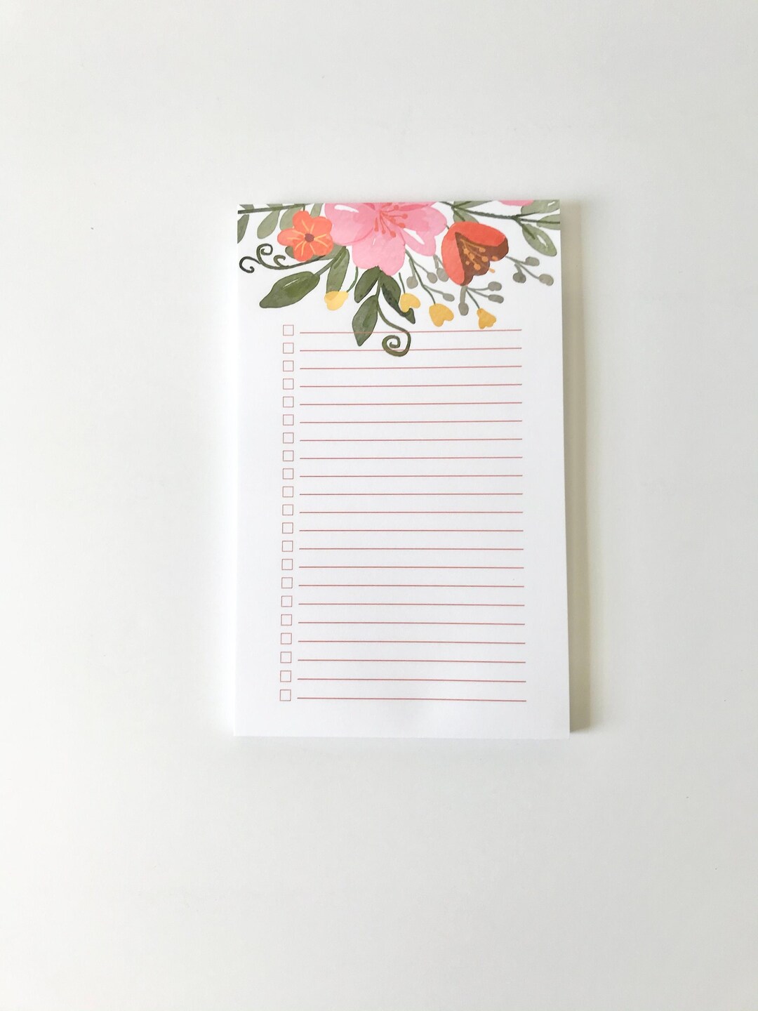 Botanical Notepad Floral Bouquet Notepad | Botanical Notepad | Hand Painted Flower Pads ...