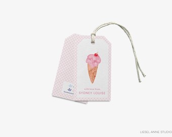 Ice Cream Gift Tags | Summer Birthday Party Favor