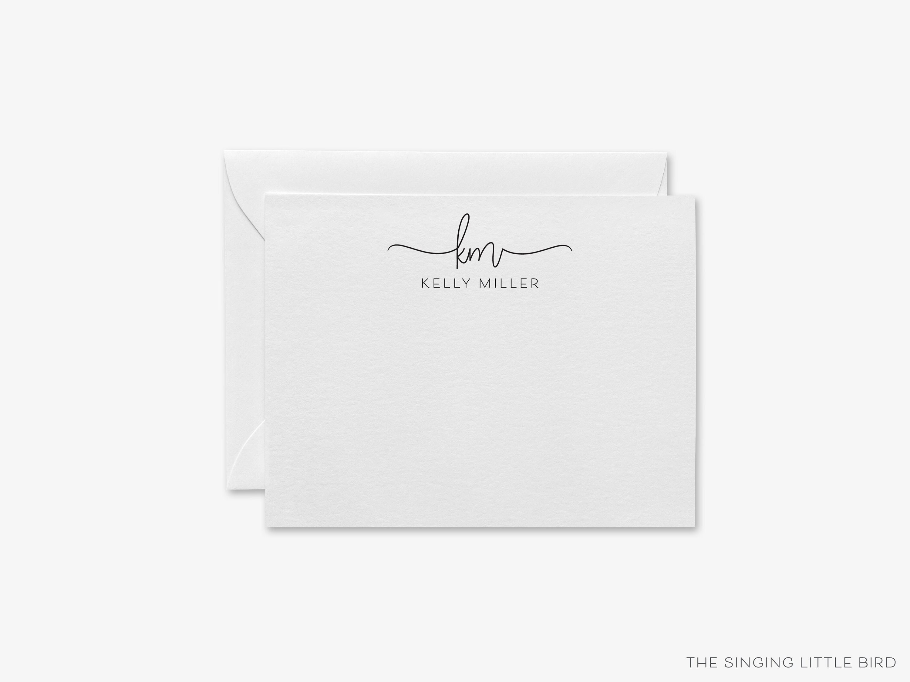 Personalized Script Monogram Script Monogram Personalized Stationery | Modern Note Cards Gift Set - Etsy