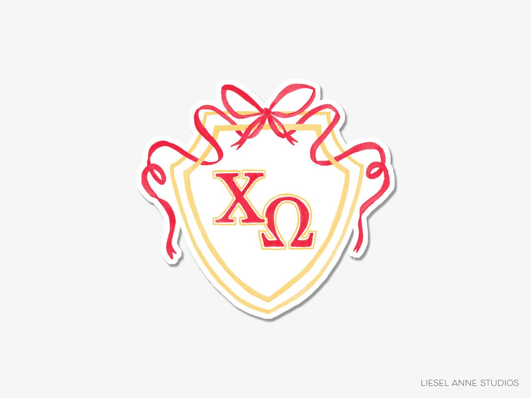 Chi Omega Vinyl Sticker | Officially Licensed | XΩ Watercolor Decal ...