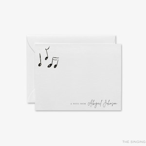 Papeterie personnalisée Musique | Cadeau pour professeur de musique | Cartes de voeux pour mélomanes | Musicien professionnel | Un mot de | Musique Merci
