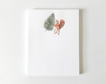 Squirrel Notepad | Squirrel Lover Notepad | Christmas Squirrel Pads | Seasonal Notepad | To Do List | Squirrel Gift