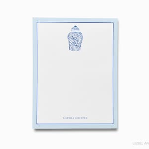 Personalisierte Ginger Jar Notizblock | Ginger Jar Notizblock Set | Handbemalte Chinoiserie Pads | Familie Notizblöcke | Personalisiertes Geschenk To Do Liste