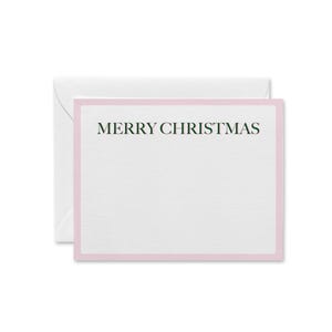 Frohe Weihnachten Grußkarten | Rosa und Grün Feiertags-Dankeschön-Notizen | Weihnachten Briefpapier | Weihnachtskarten | Urlaub