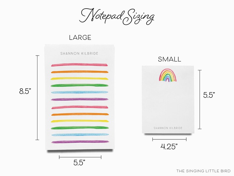 Rainbow Notepad | Colorful Rainbow Notepad Set | Rainbow to Do List ...