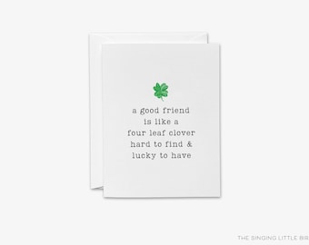 Biglietto d'auguri con quadrifoglio / Biglietto d'auguri irlandese