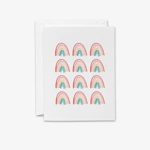 Cartes de voeux bohèmes arc-en-ciel | Cartes vierges arc-en-ciel | Notes arc-en-ciel | Soyez vous-même un cadeau | Aquarelle colorée unique