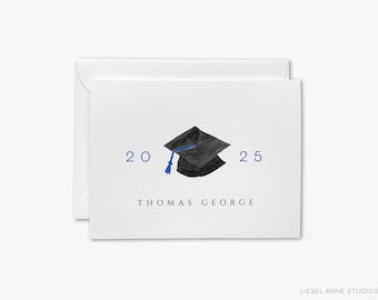 Tarjetas De Agradecimiento Para Graduación - 50 Unidades, 15x10 Cm, Diseño Moderno Con Lunares