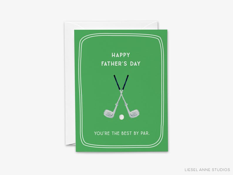 Sei il migliore di Par Card / Biglietto di auguri per la festa del papà / Biglietto per gli amanti del golf / Biglietto per la festa del papà golfista / Biglietto per il patrigno / Sei il migliore immagine 1