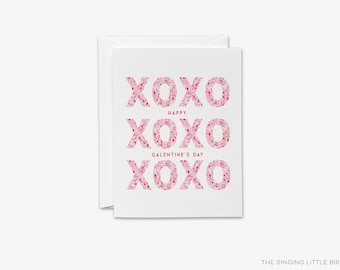 Galentine's Day Greeting Card: XOXO Preppy Calligraphy