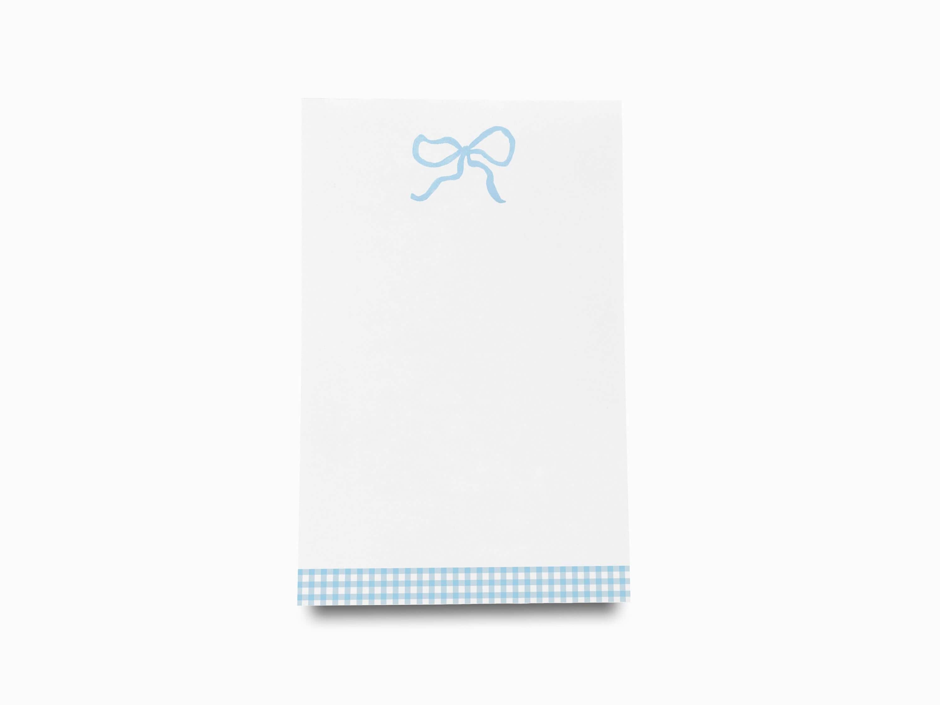 Light Blue Bow Notepad | Blue Gingham Notepad Set | Blue to Do List ...