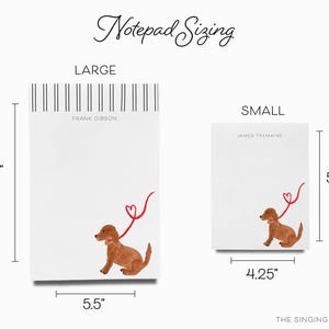 Personalized Dog Notepad | Puppy Stationery Set Bundled (SM + LG)