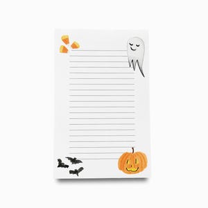 Spooky Halloween Notepad | Bats Jack-O-Lantern Ghost Notepad Set | Fall To Do List | Preppy Notepads | Halloween Lover Notes Gift | Autumn