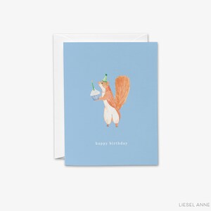 Biglietto di auguri di buon compleanno / Biglietto di auguri di compleanno scoiattolo / Biglietto di auguri di compleanno carino / Biglietto per lui / Biglietto per lei / Amante degli scoiattoli / Biglietto di auguri di compleanno divertente / HBD