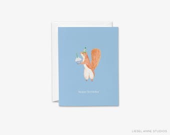 Happy Birthday Card | Squirrel Birthday Card | Cute Birthday Card | Card For Him | Card For Her | Squirrel Lover | Funny Bday Card | HBD