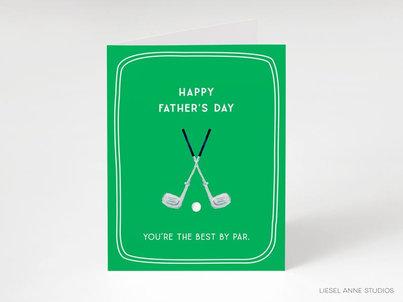 Sei il migliore di Par Card / Biglietto di auguri per la festa del papà / Biglietto per gli amanti del golf / Biglietto per la festa del papà golfista / Biglietto per il patrigno / Sei il migliore immagine 3