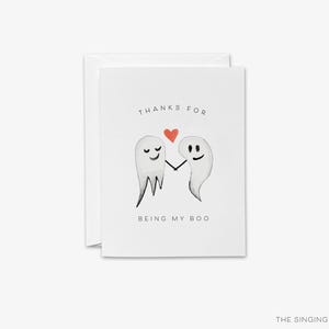 Thanks For Being My Boo Card | Funny Anniversary Card | Boyfriend Girlfriend | Halloween | Boo Card | Ghost Love Card | Valentine&#39;s Card