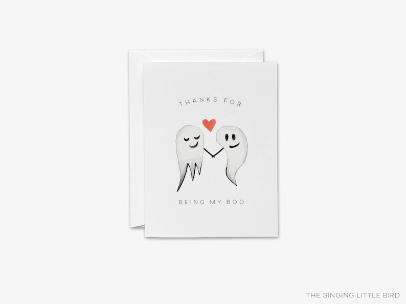 Funny Ghost Love Card | "Thanks For Being My Boo" image 1