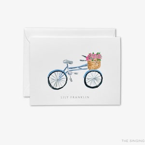 Ensemble de cartes de voeux personnalisées florales | Cartes vélo | Notes féminines | Cadeau pour elle | Cadeau Nantucket | Anniversaire Remerciements Fille