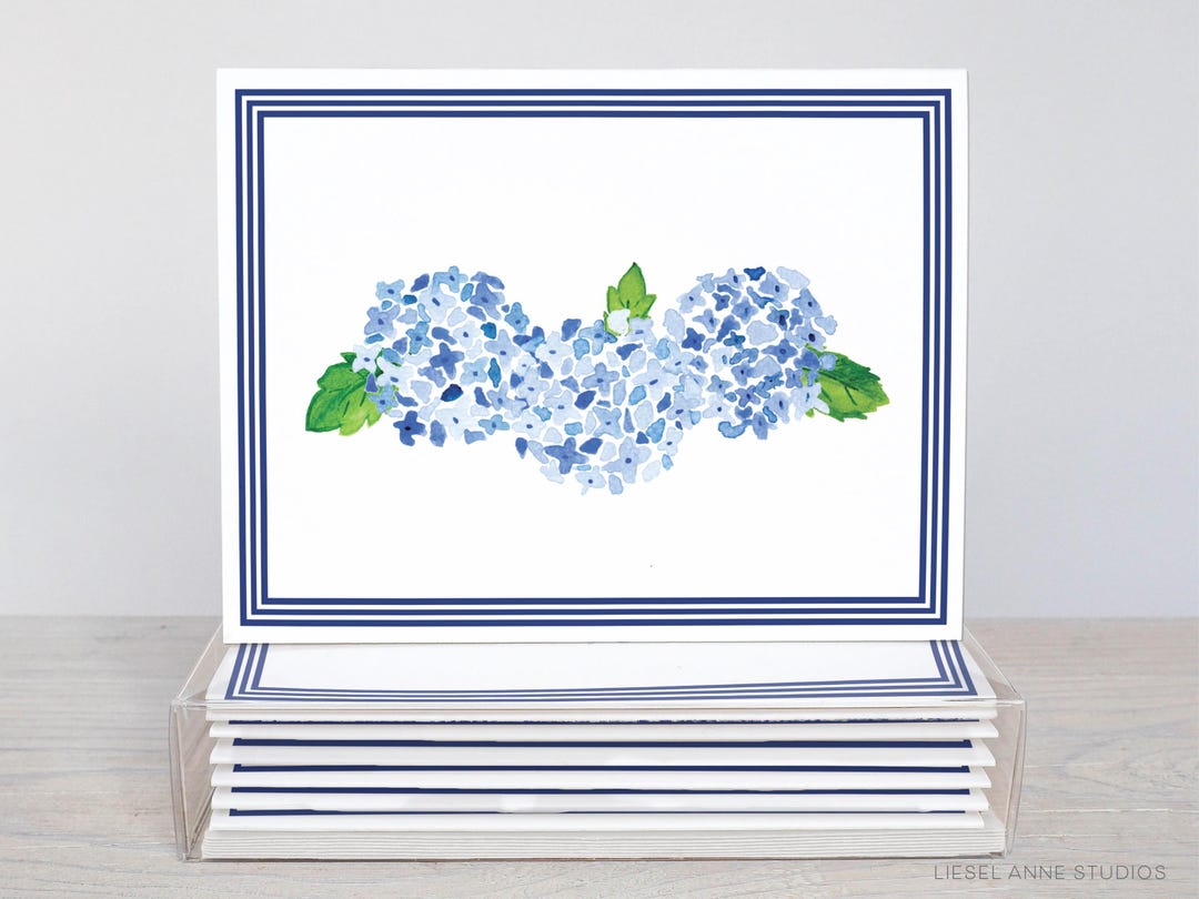 Hydrangea Greeting Card Box Set of 10 | Hydrangea Cards | Hydrangea ...