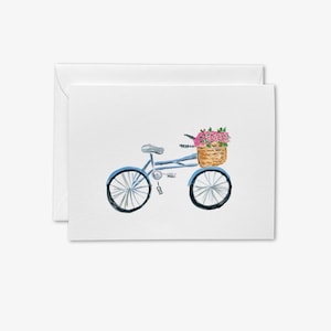 de remerciements floraux de couleur verte | Notes de vélo féminines | Cadeau pour elle | Cadeau Nantucket | Anniversaire Remerciements Fille