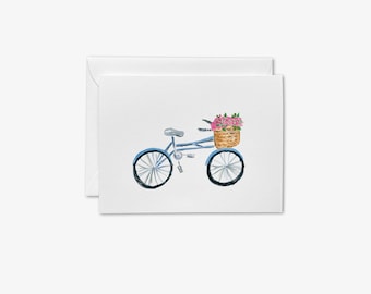 Floral Bicycle Thank You Cards | Feminine Bike Notes