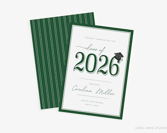 Personalized Graduation Announcement | Class of 2026 Party Invitation