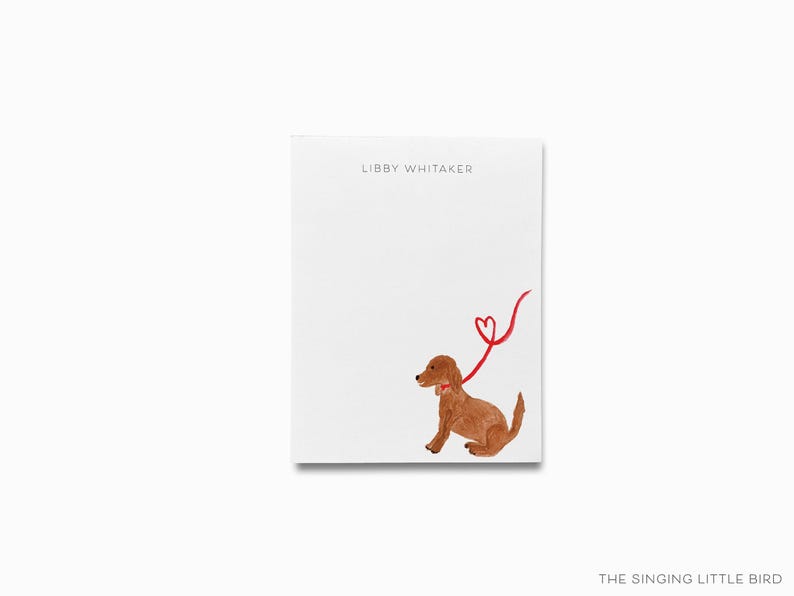 Personalized Dog Notepad | Puppy Stationery Set Small (4.25" x 5.5")