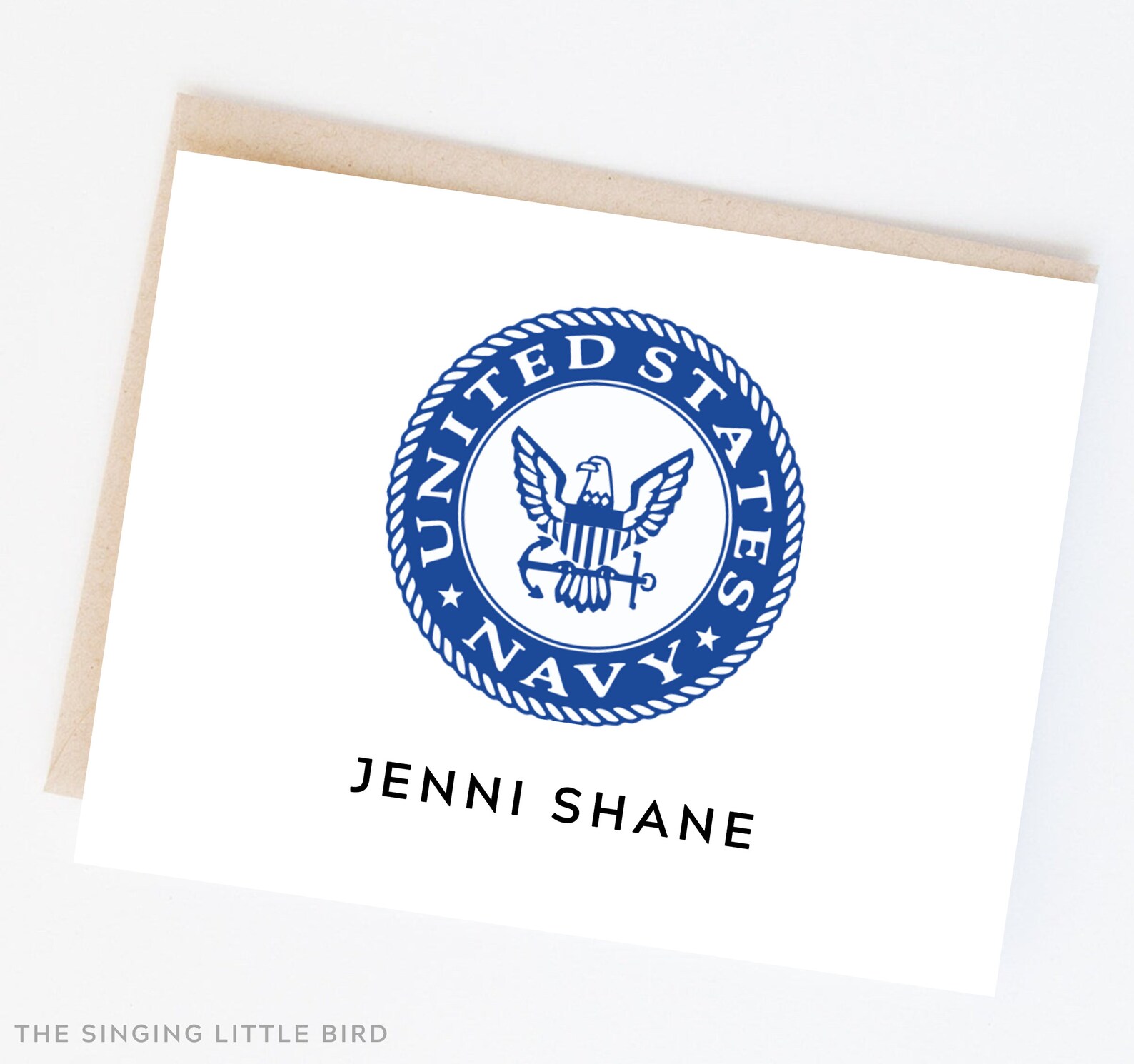 US Navy Personalized Folded Notecard Set / Military Stationery Etsy