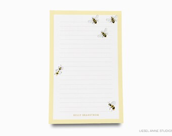 Personalized Bee Notepad | Watercolor To Do List