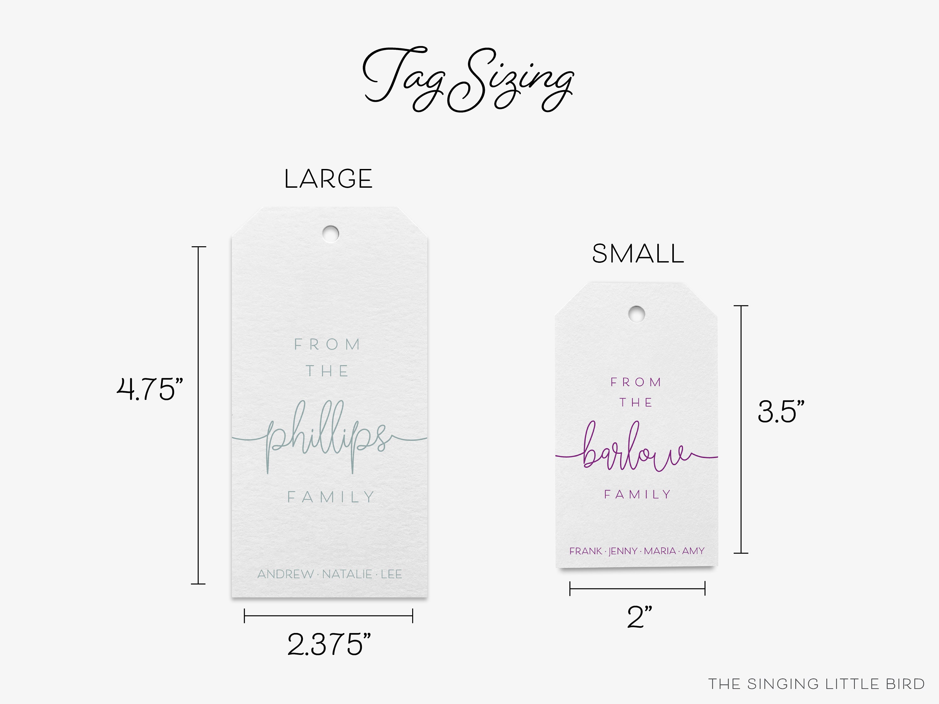 Personalized Gift Tags for Families Family Gift Tag Etsy