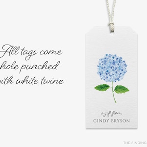 Hydrangea Gift Tags Hydrangea Tag Feminine Tag Watercolor Flower Spring Birthday Tag Favor Tags Gift for her Floral Gift Tag image 4