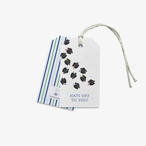 Graduation Favor Tags [Set of 8] | Congratulations Tag | Graduate Tag | Graduation Party Favors | Tag for Graduate | Hats Off To You