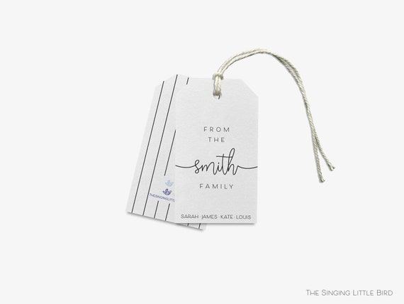 Personalized Family Gift Tags | Custom Stationery Paper Hang Tags
