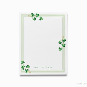 Personalized Shamrock Lover Notepad | Irish Notepad Set | Irish To Do List | Shamrock Notepads | Personalized Ireland Hostess Holiday Gift