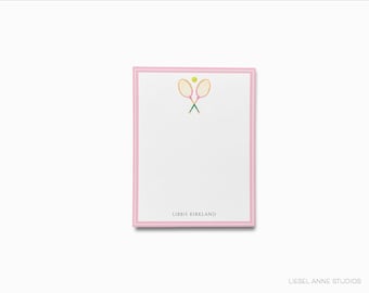 Personalized Tennis Notepad | Tennis Lover Notepad Set | To Do List | Feminine Preppy Notepads | Tennis Player Gift | Tennis Coach Gift