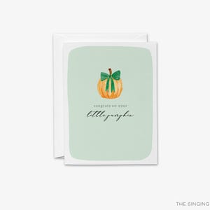 Herzlichen Glückwunsch zu Ihrer kleinen Kürbis-Karte | Baby-Dusche-Herbst-Karte | Kürbis Dusche Karte | Baby Herbst Karte | Baby Mädchen Junge | Baby Geschenk