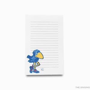 Kansas 1912 Jayhawk Notepad | Officially Licensed Product | University of Kansas Gift | KU To Do List | Jayhawk Lover | Hostess