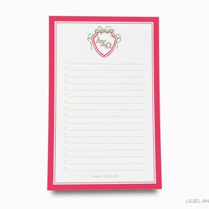Alpha Chi Omega Notizblock personalisiert | Offiziel lizenziertes Produkt | Bid Day Geschenk Notizblock | Schwesternschaft Großes Kleines Geschenk | AXOME Notizblock