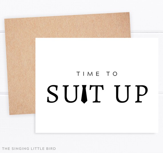 Groomsman Proposal Card / Best Man Card / Time To Suit Up / | Etsy