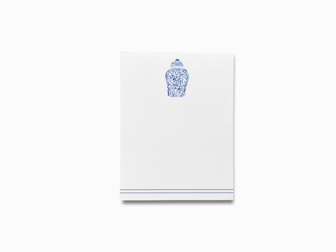 Ginger Notes Ginger Jar Notepad | Ginger Jar Notepad Set | Hand Painted Chinoiserie ...